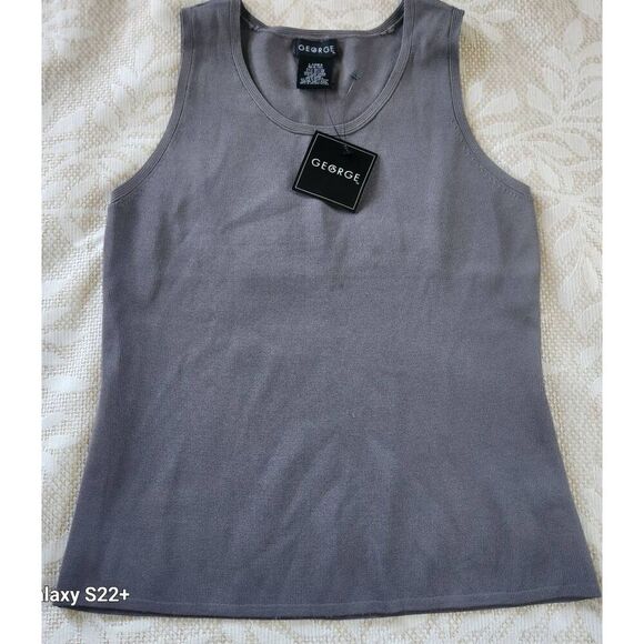 T4 2 George tank tops, one gray and one black with sequins - Picture 11 of 11